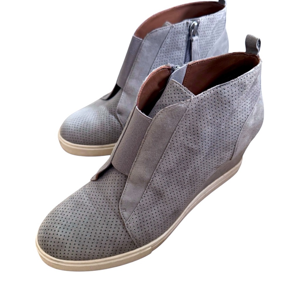 L. Paolo Clara Gray Wedge Sneaker | Sz 8